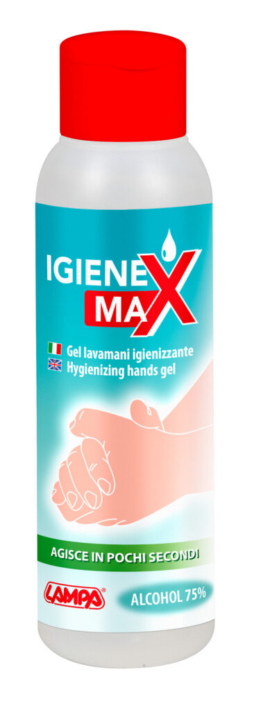 Igienex Max, gel igienizzante mani - 100 ml - Confezione da 12 pezzi