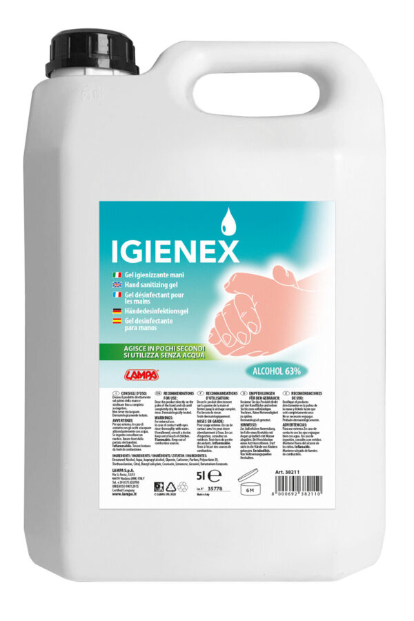 Igienex, gel igienizzante mani - 5 L