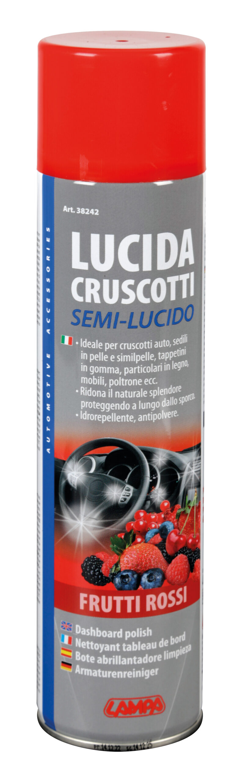 Lucida cruscotti semilucido - 400 ml - Frutti rossi