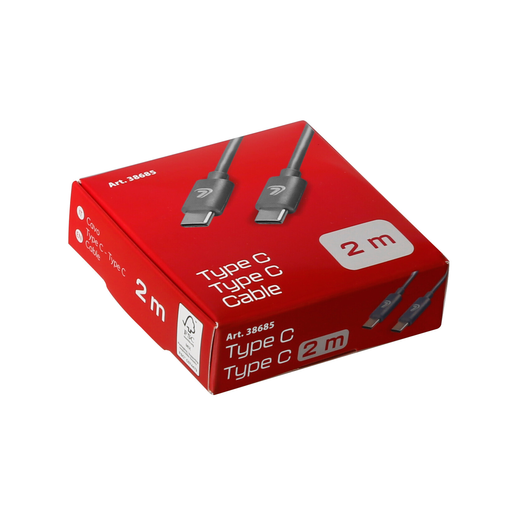 Linea Essentials, Cavo Usb C > Usb C - 200 cm - Grigio - Confezione da 5 pezzi 2 Linea Essentials, Cavo Usb C > Usb C - 200 cm - Grigio - Confezione da 5 pezzi - immagine 2