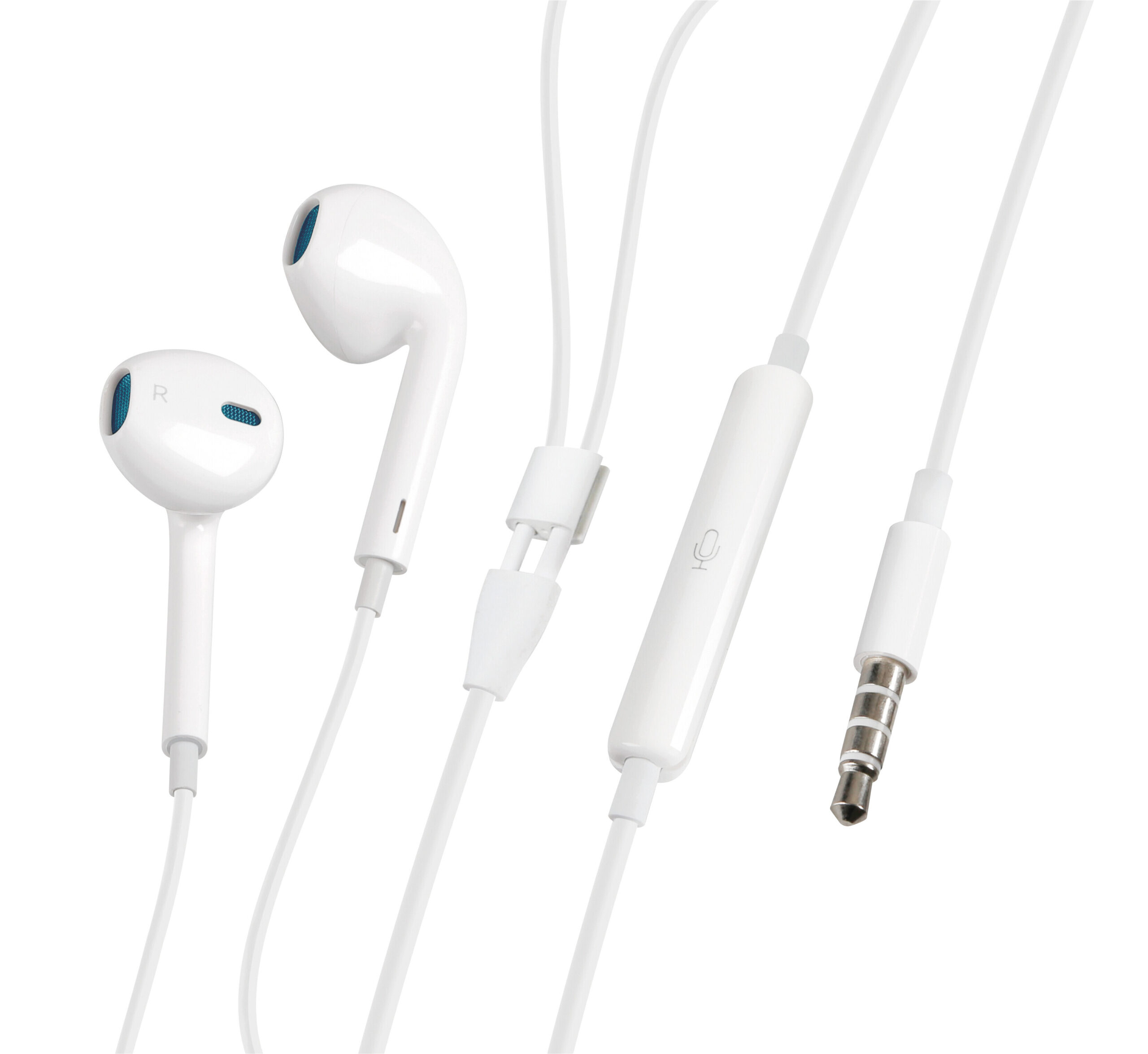 Linea Essentials, Auricolare stereo a capsula con microfono - 120 cm - Bianco - Confezione da 5 pezzi 1 Linea Essentials, Auricolare stereo a capsula con microfono - 120 cm - Bianco - Confezione da 5 pezzi