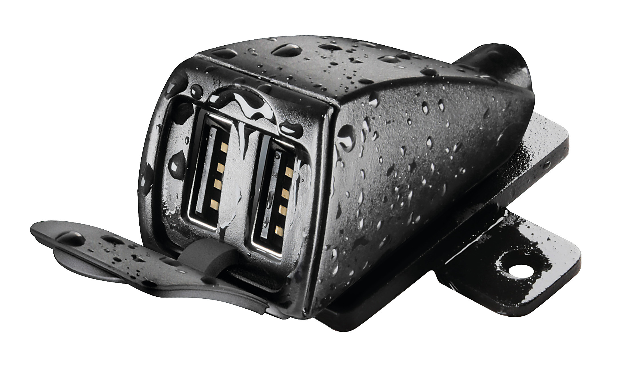 Usb-Fix Trek 2, doppio caricatore usb resistente all’acqua, fissaggio con viti o biadesivo - Ultra Fast Charge - 5400 mA - 12/24V - immagine 5