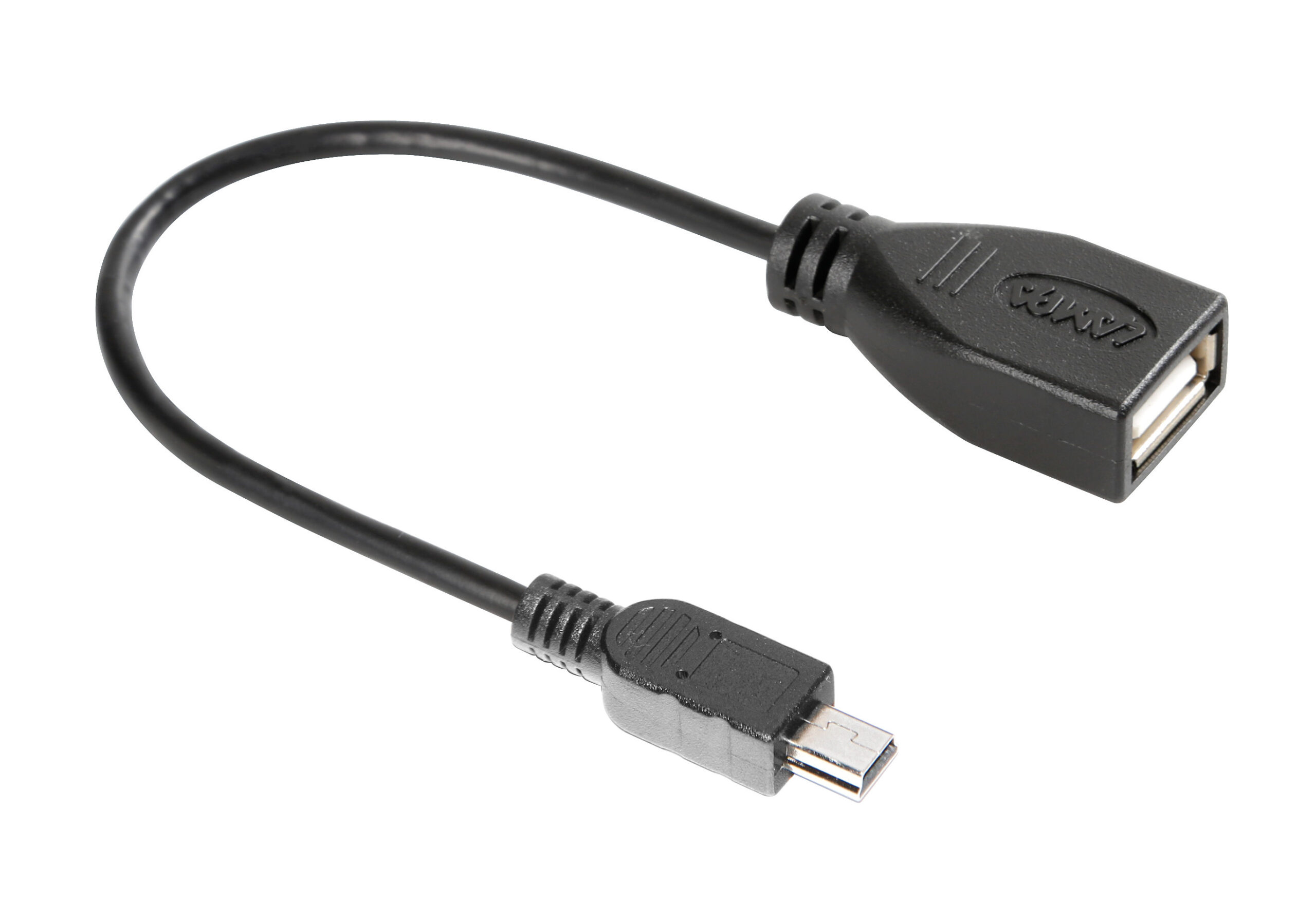 Cavo OTG Usb > Mini Usb - 20 cm - Nero