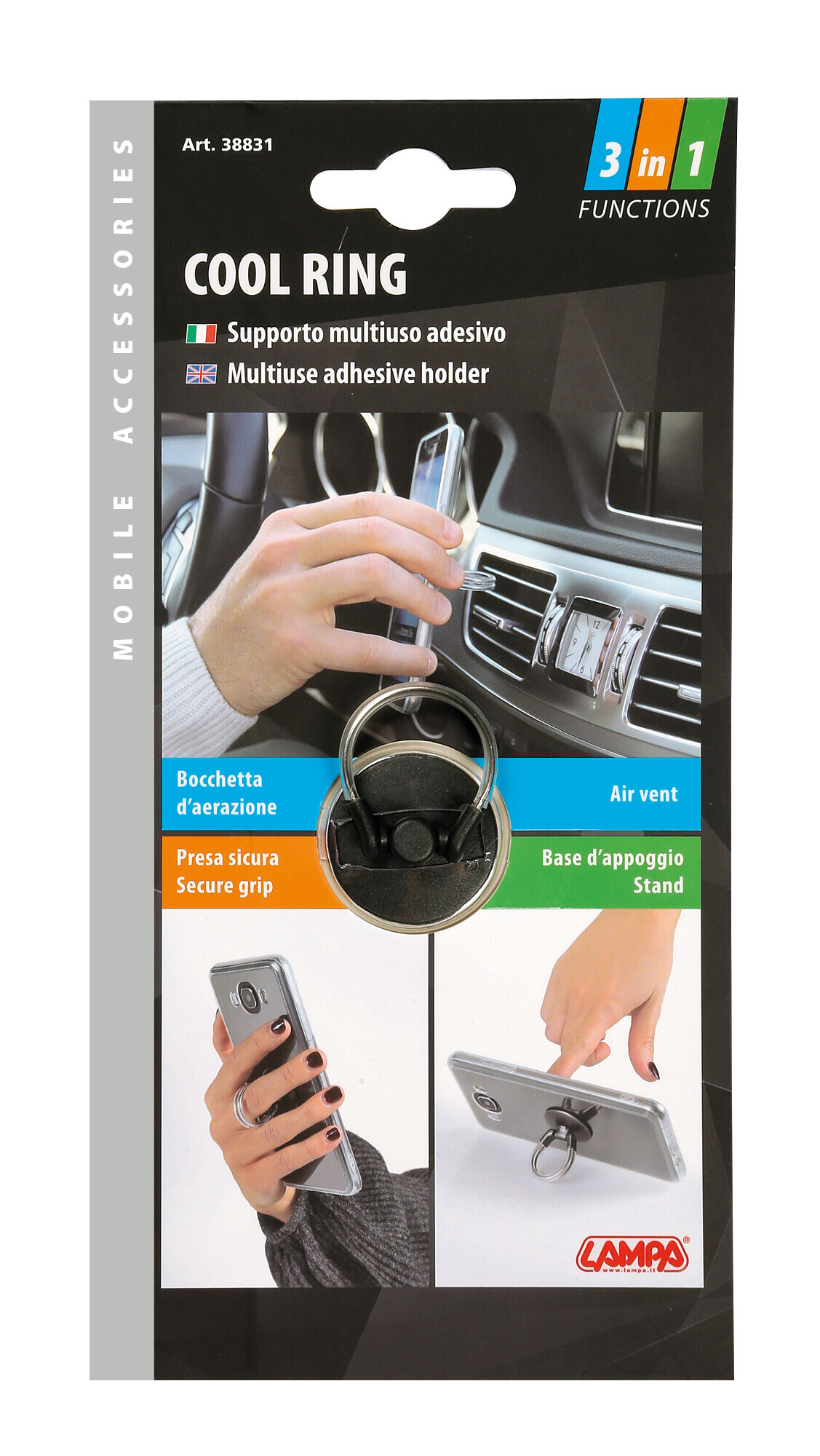 Cool Ring, supporto multiuso adesivo - immagine 4