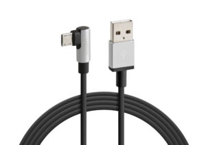 Cavo 90&deg; Usb > Micro Usb - 100 cm - Nero