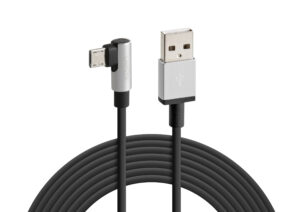 Cavo 90&deg; Usb > Micro Usb - 200 cm - Nero