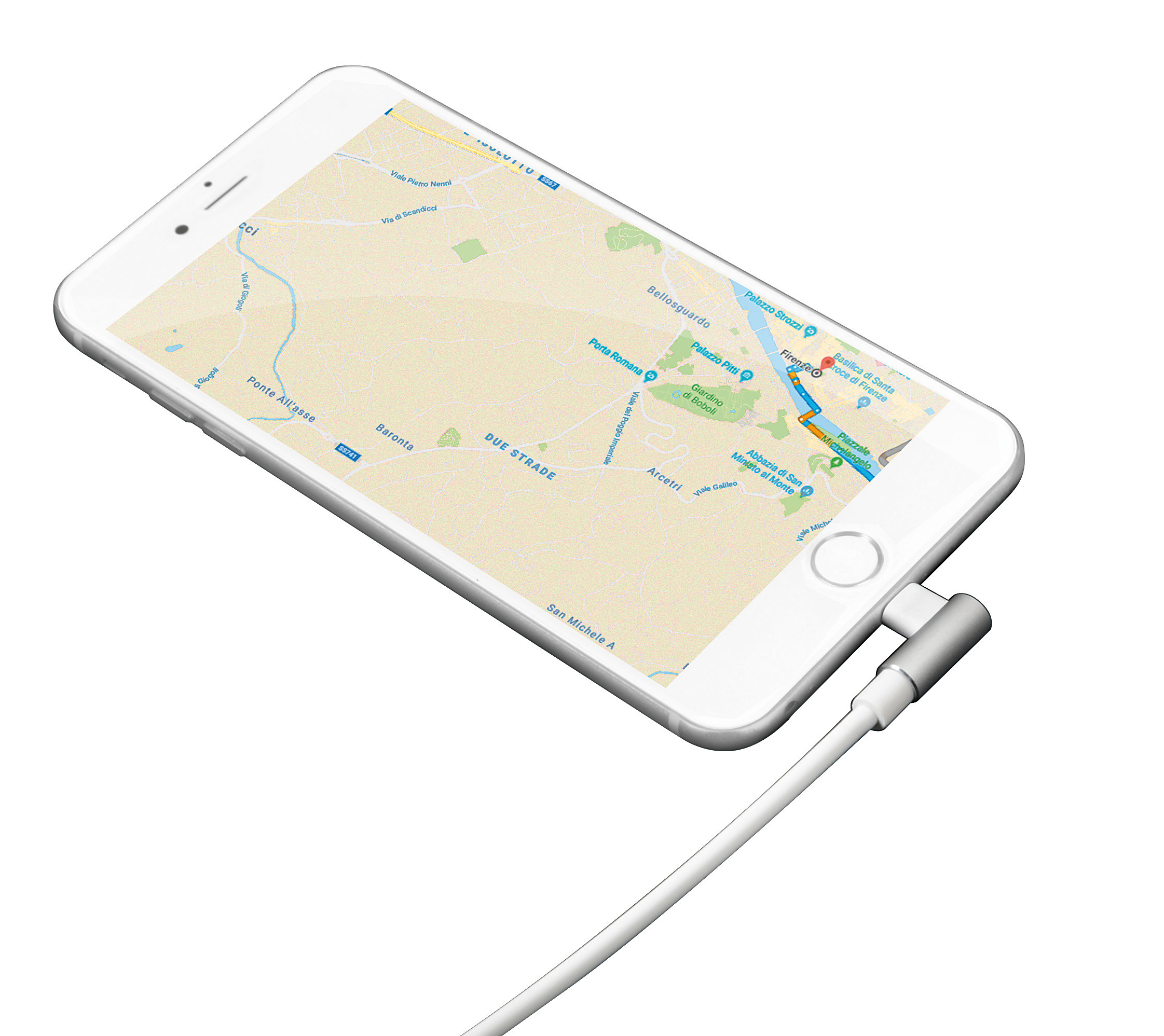 Cavo 90° Usb > Lightning - 100 cm - Bianco - immagine 4