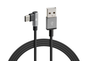 Cavo 90&deg; Usb > Usb Type-C - 100 cm - Nero