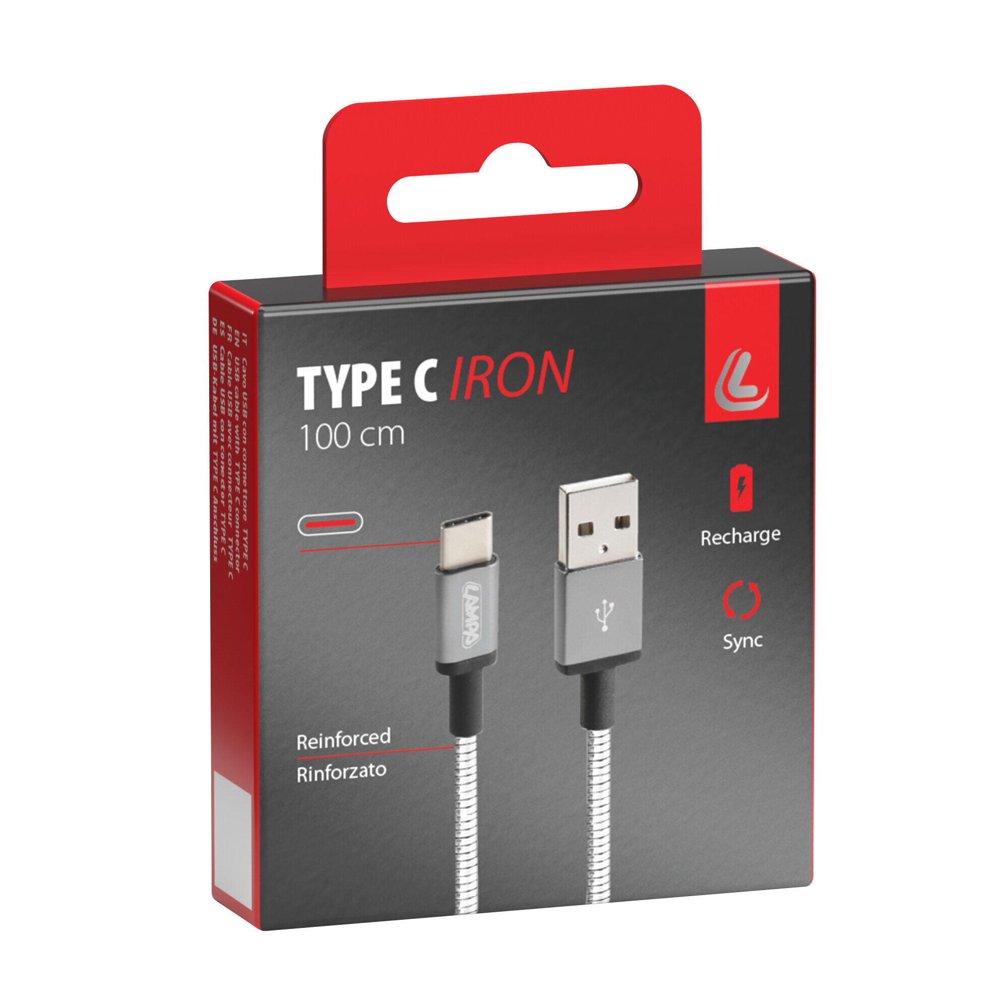 Iron, cavo Usb > Usb Type-C - 100 cm - immagine 2