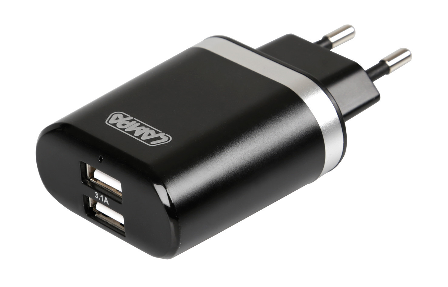 Caricabatteria da rete con 2 porte Usb - Fast Charge - 3100 mA - 100/230V