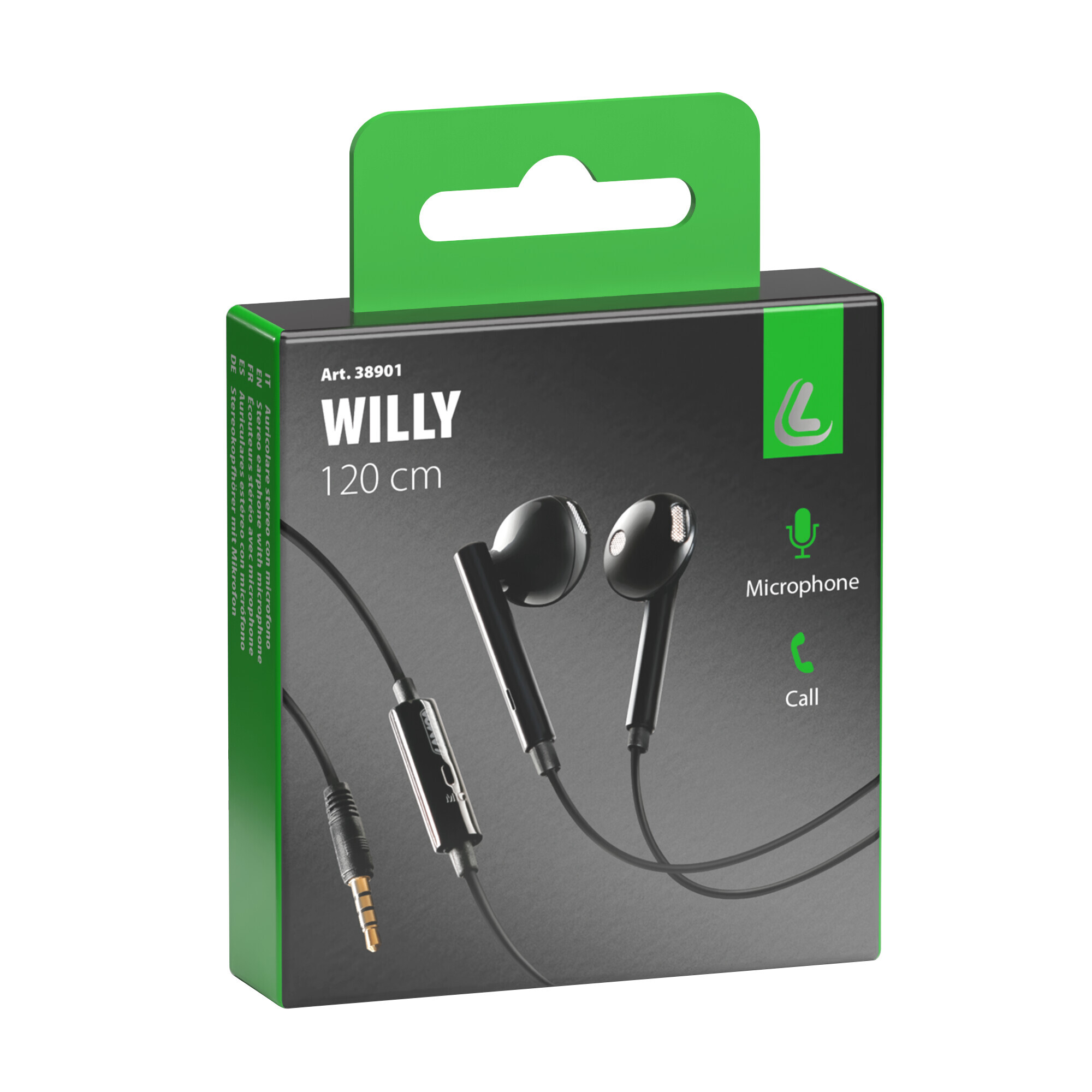Willy, auricolare stereo con microfono - immagine 3