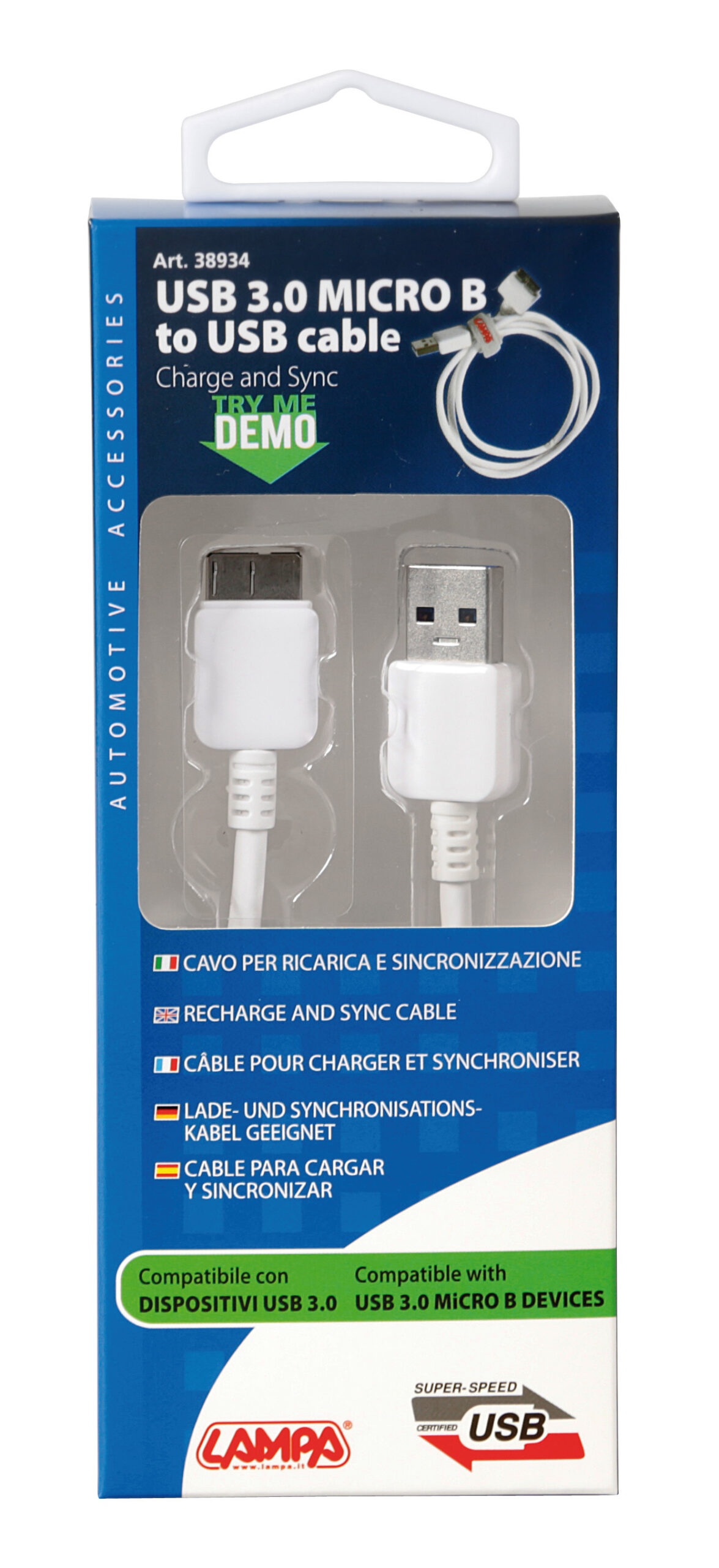 Cavo Usb > Usb 3.0 Micro B - 100 cm - Bianco - immagine 5