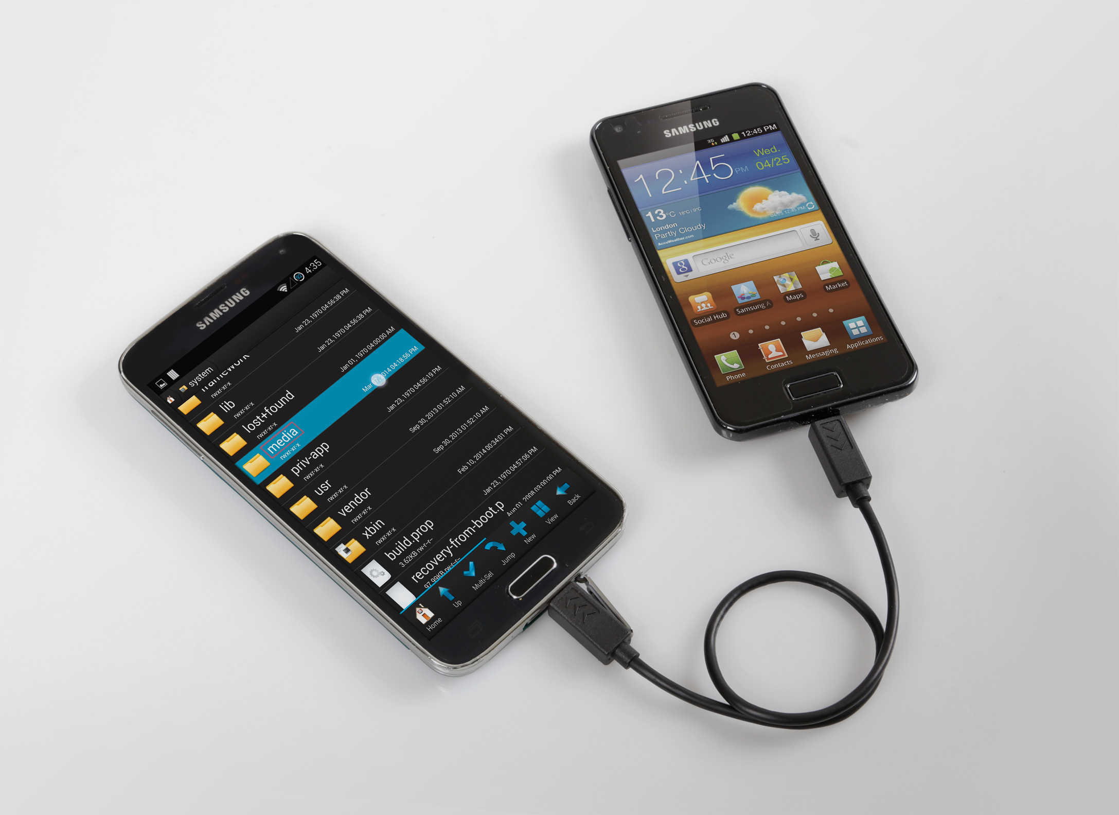 Cavo OTG Micro Usb > Micro Usb - 30 cm - Nero - immagine 5