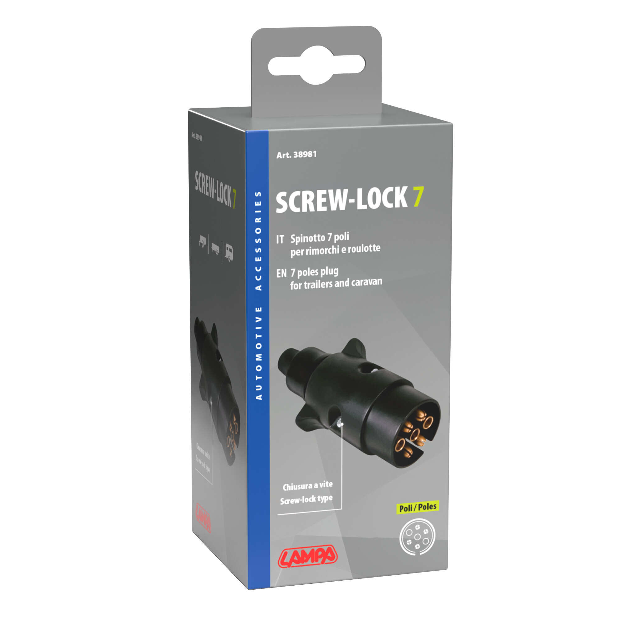 Spinotto 7 poli, chiusura a vite - immagine 3