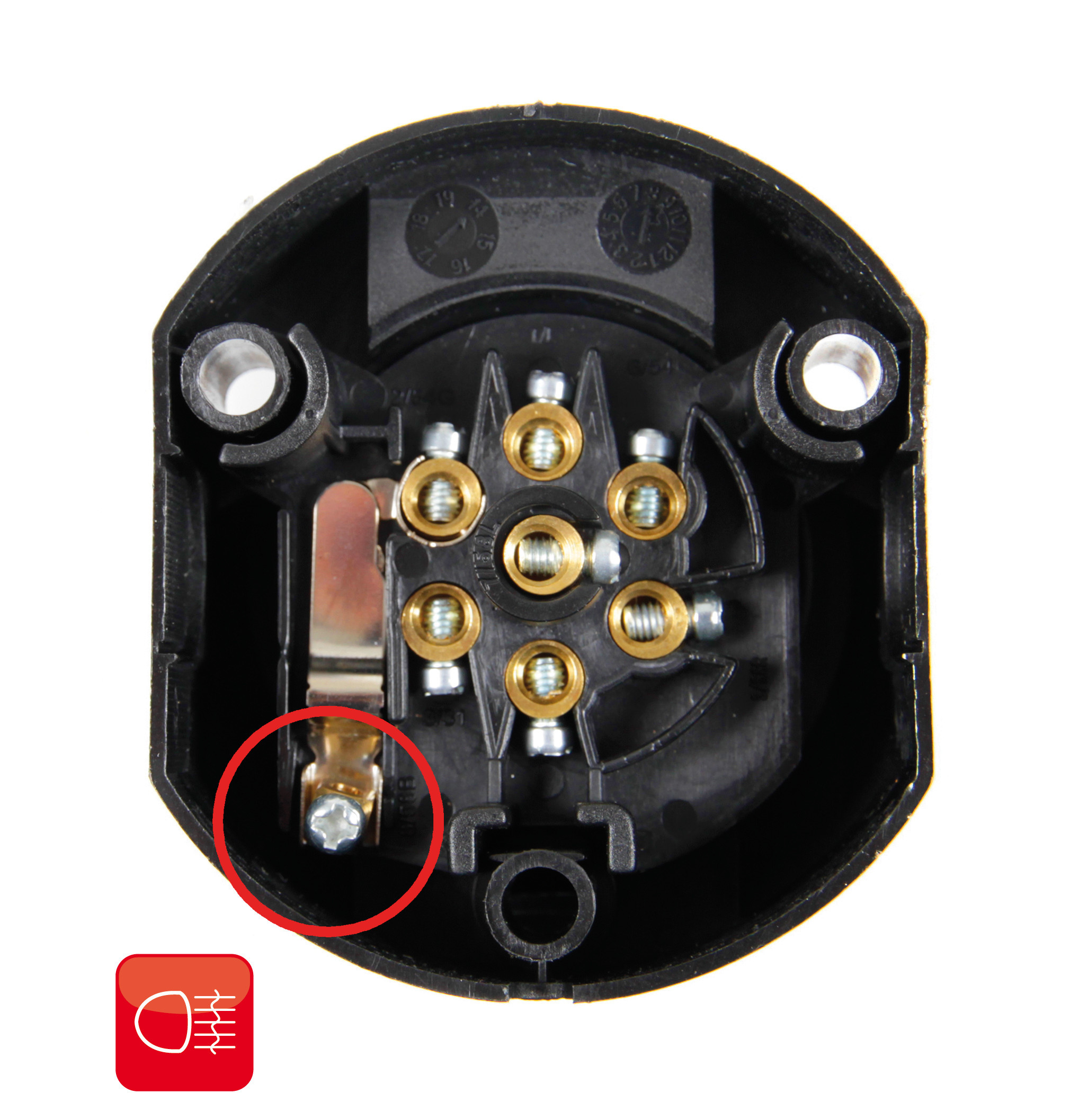 Presa 7 poli + 1 contatto retronebbia - immagine 3