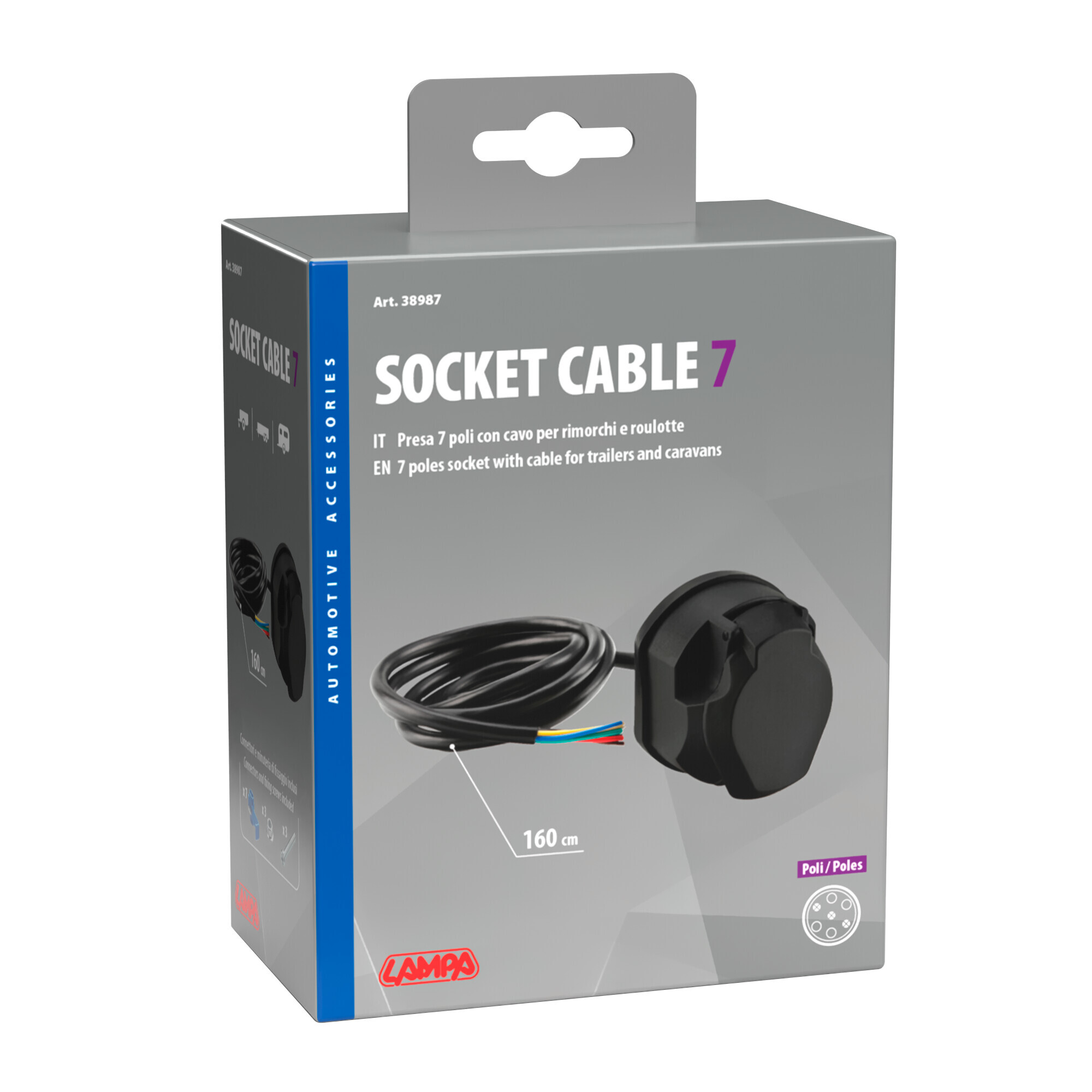 Presa 7 poli con cablaggio da 160 cm - immagine 3