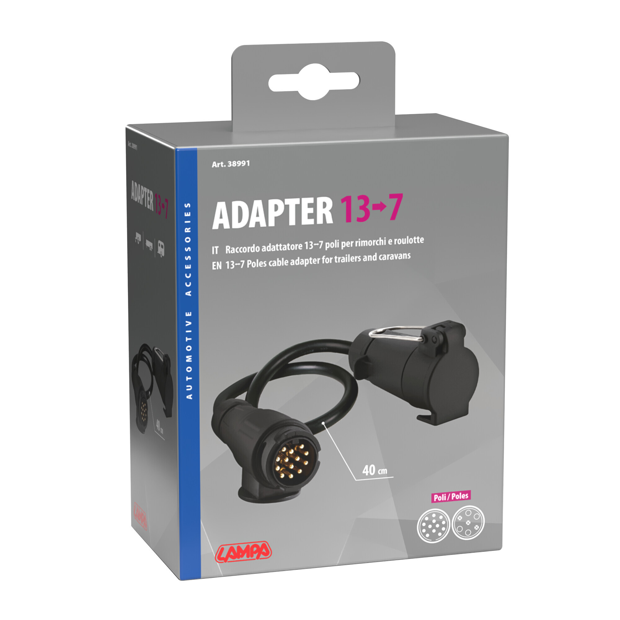 Adattatore 13<->7 poli con cablaggio da 40 cm - immagine 4