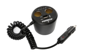 Power cup 2, multipresa con Usb e tester batteria, 12V