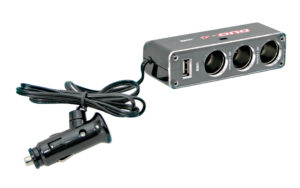 Dual-Power, presa corrente tripla con USB, 12/24V