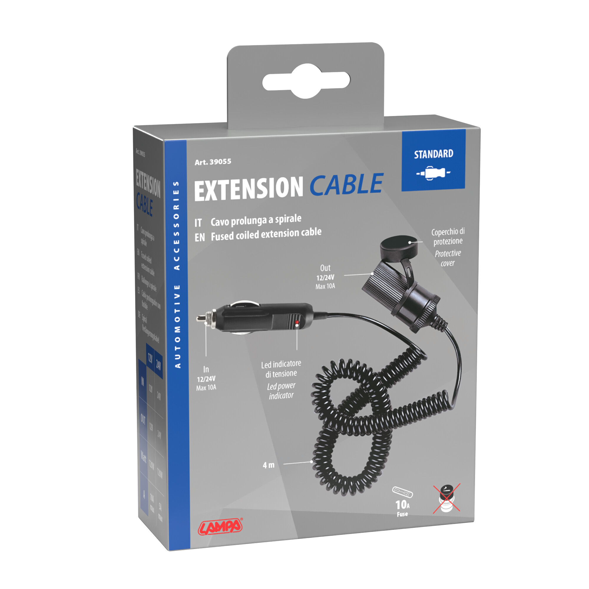 Presa corrente con prolunga, 12/24V - immagine 2