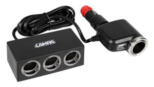 Duo 4+1, presa accendisigari multipla con USB, 12/24V