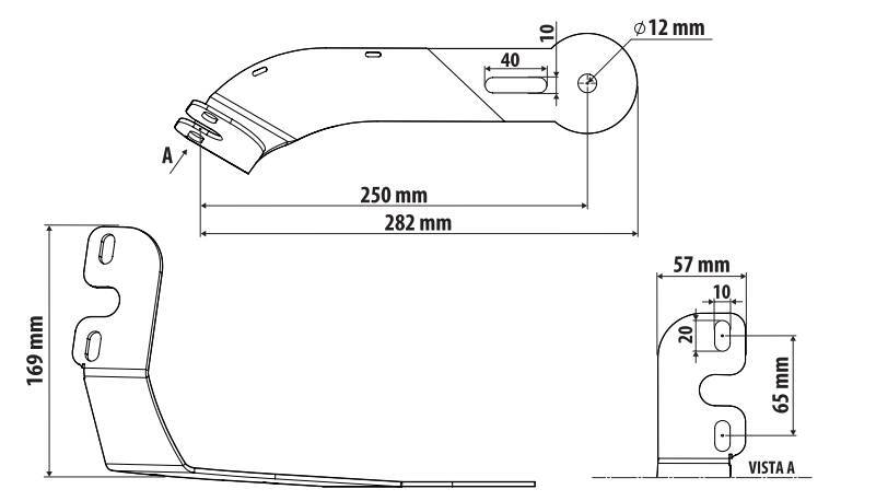 Staffa per antenna CB - Attacco su visiera parasole - compatibile per Ford F-Max (10/18>) - immagine 2
