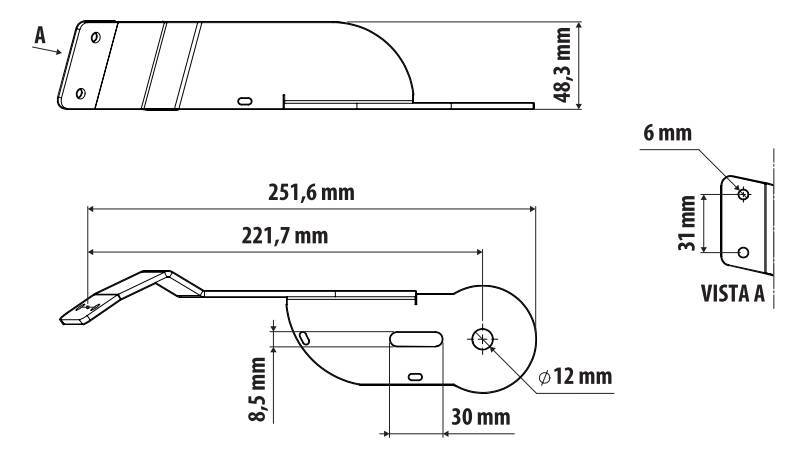Staffa per antenna CB - Attacco montante - compatibile per Mercedes Actros MP4 (09/11>09/19) - Mercedes Actros MP5 (10/19>) - Mercedes Actros MP5 L (11/21>) - Mercedes Actros MP5 F (11/21>) - immagine 2