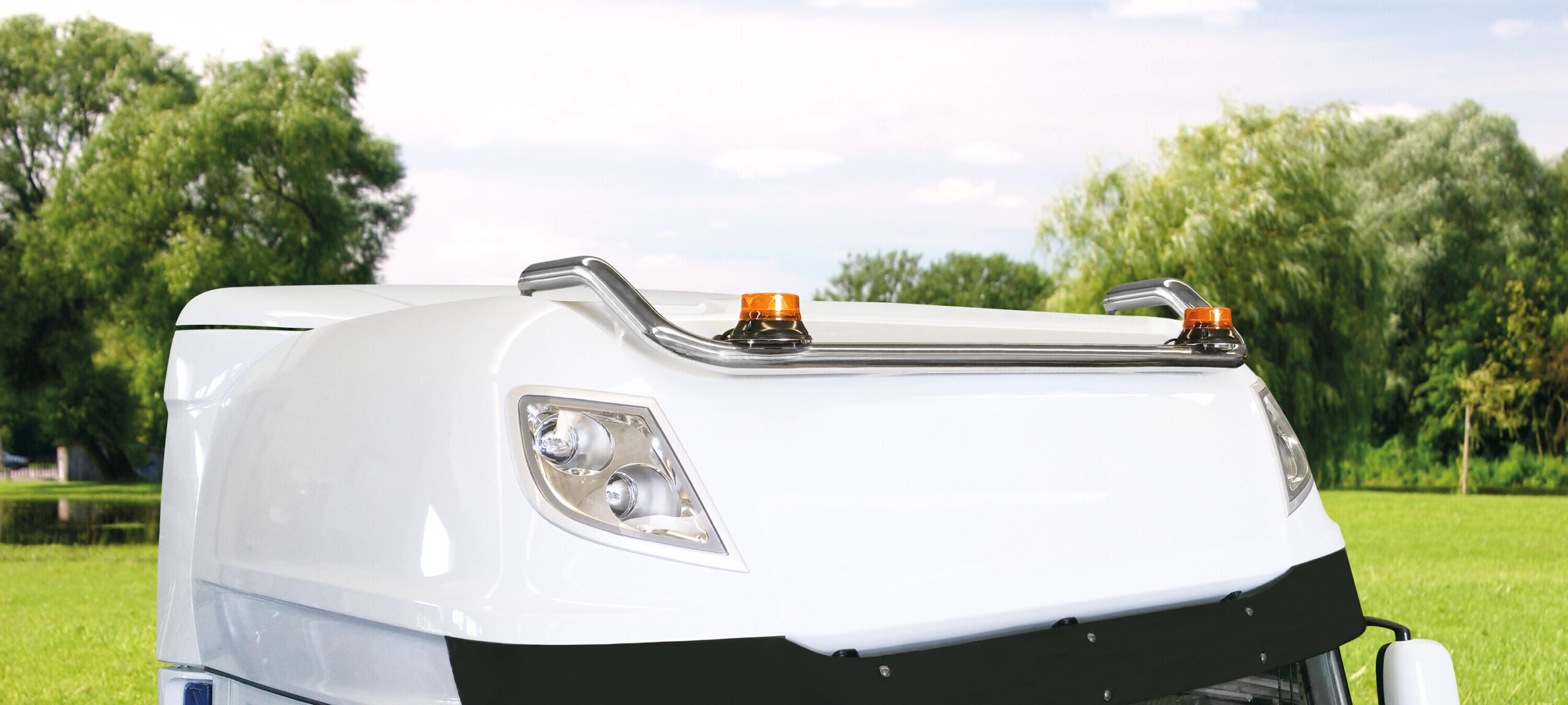 Barra portafari per tetto, standard corto - compatibile per Daf XF 105 (02/04>12/14) SuperSpace, Tetto da forare - Daf XF 106 (10/12>05/21) SuperSpace, Tetto da forare - immagine 2