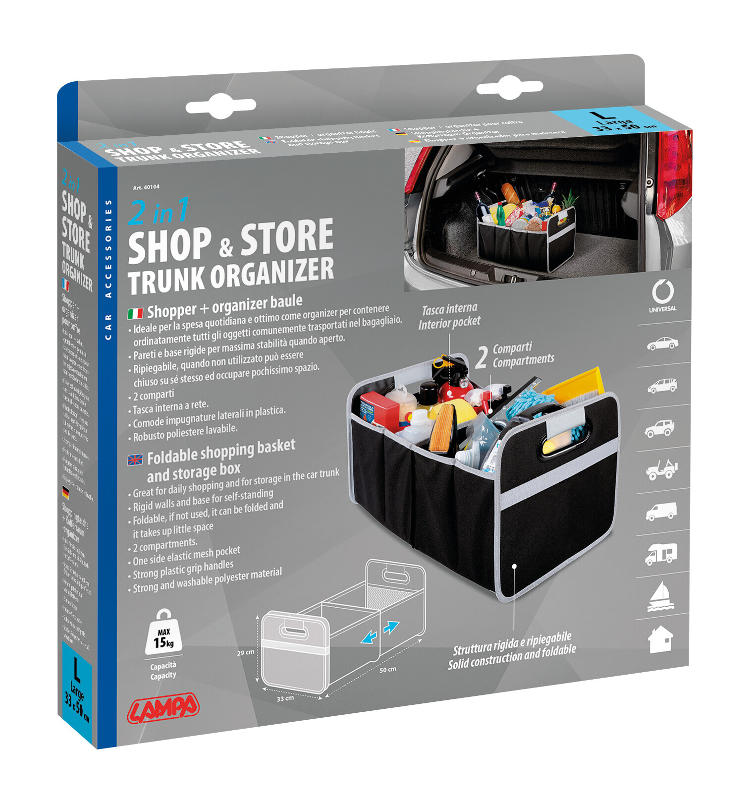 Shop & Store, organizer baule pieghevole - L - immagine 5