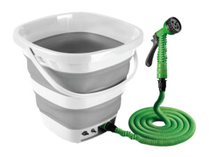 Aquarover, secchio pieghevole con pompa a batteria ricaricabile - 15 L