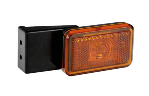 Luce ingombro con catarifrangente e staffa - 1 Led - 12/24V - Arancio