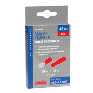 Kit 40 terminali-capicorda rotondi - Rosso