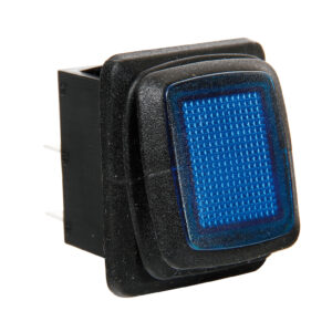 Interruttore impermeabile con spia a Led - 12/24V - Blu