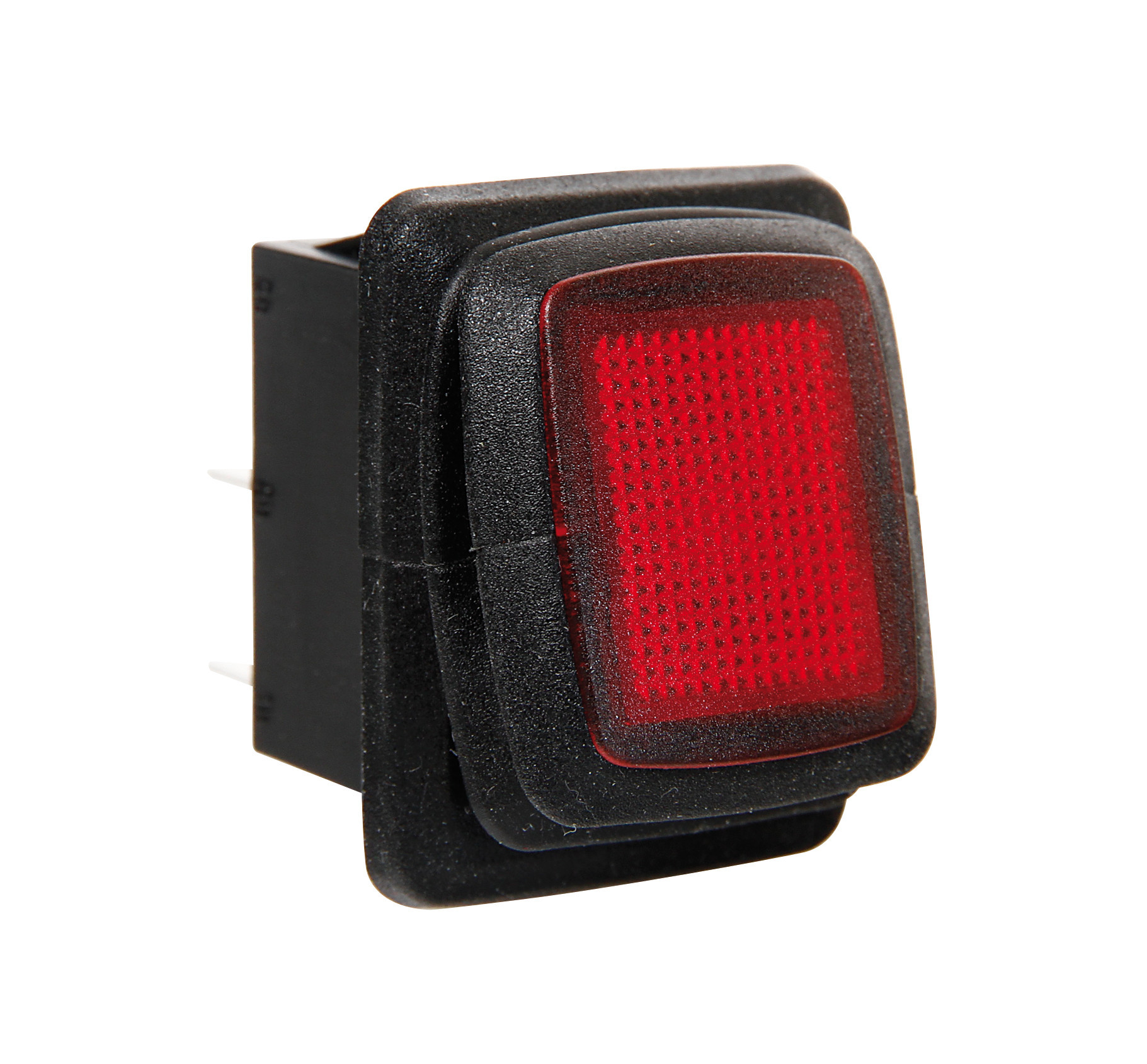Interruttore impermeabile con spia a Led - 12/24V - Rosso