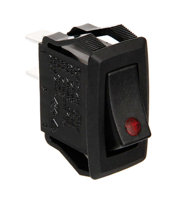 Micro interruttore con spia a Led - 12/24V - Rosso