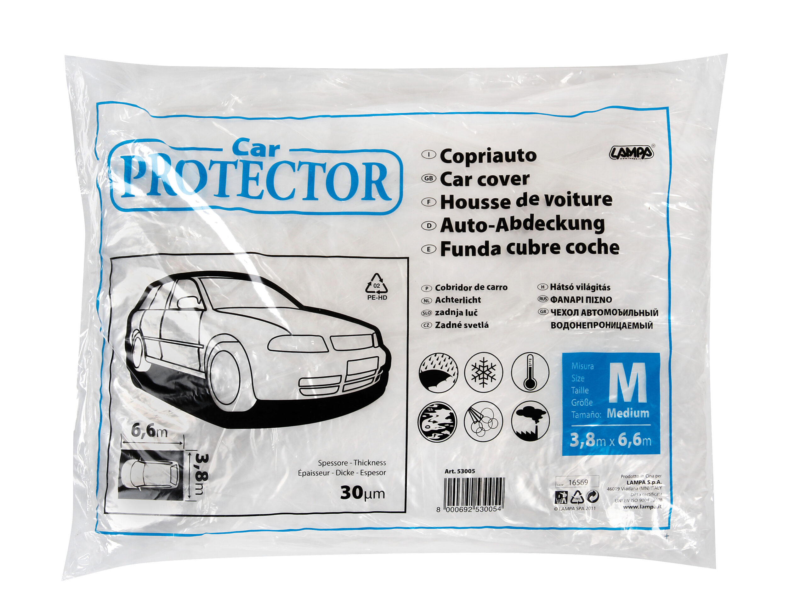 Protezione copriauto in PE - M - 6,6x3,8 m