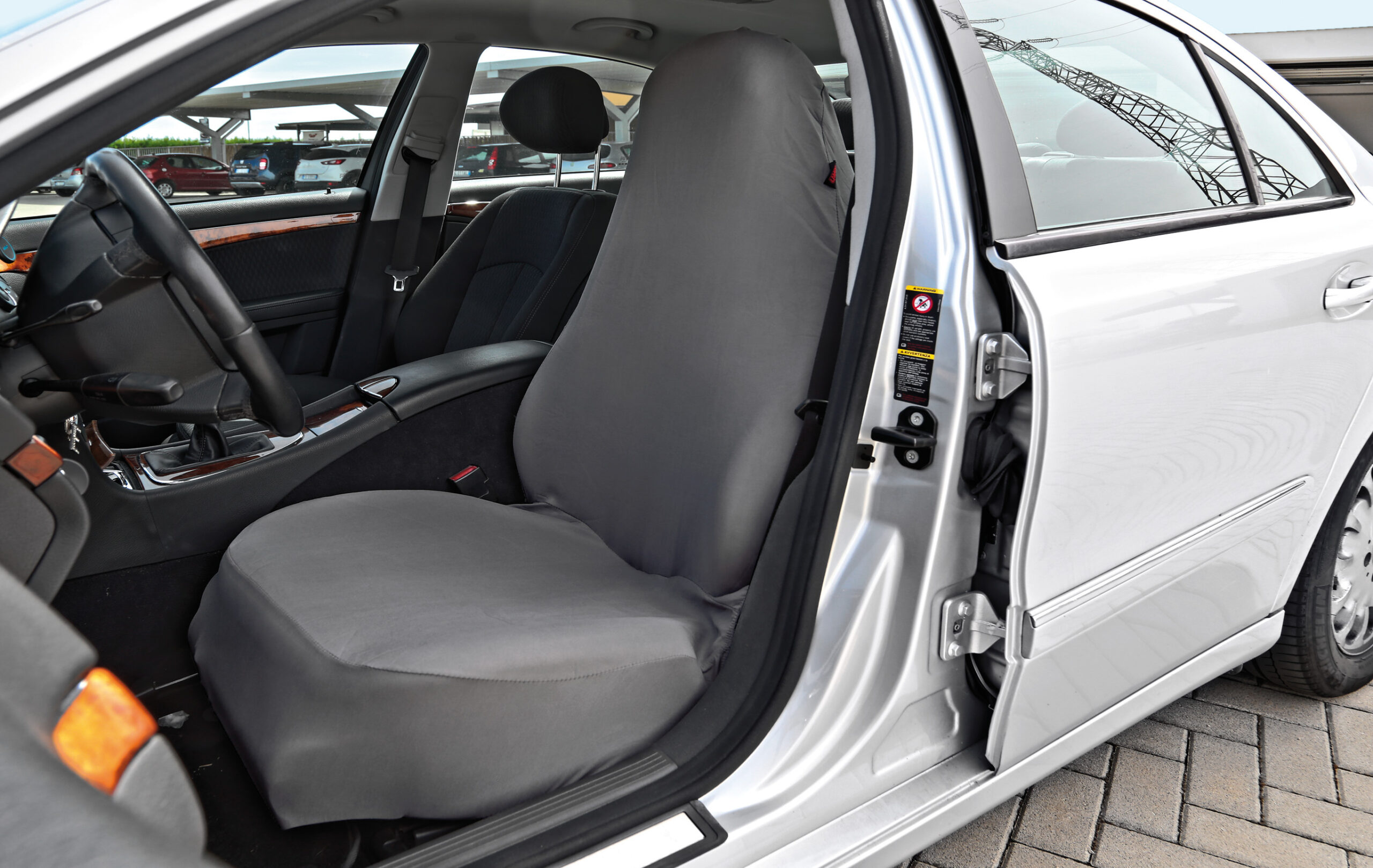 Quick Cover, coprisedile elasticizzato anteriore - Grigio - immagine 4