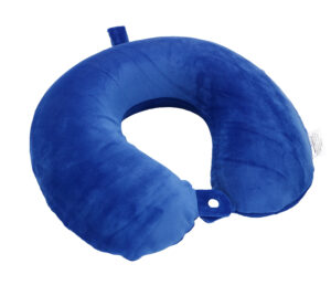 Memory-Wrap, cuscino per collo in memory foam da viaggio - Blu Navy