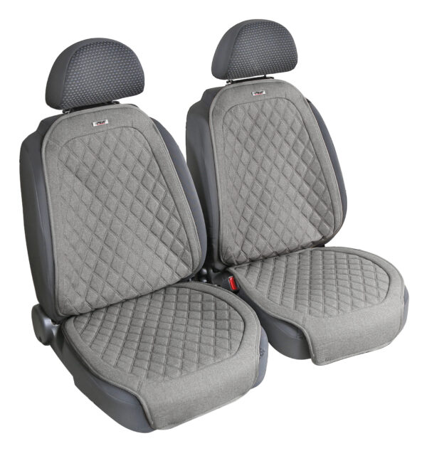 Venice, coppia coprisedili anteriori in fresco tessuto tekno-lino di poliestere - Grigio