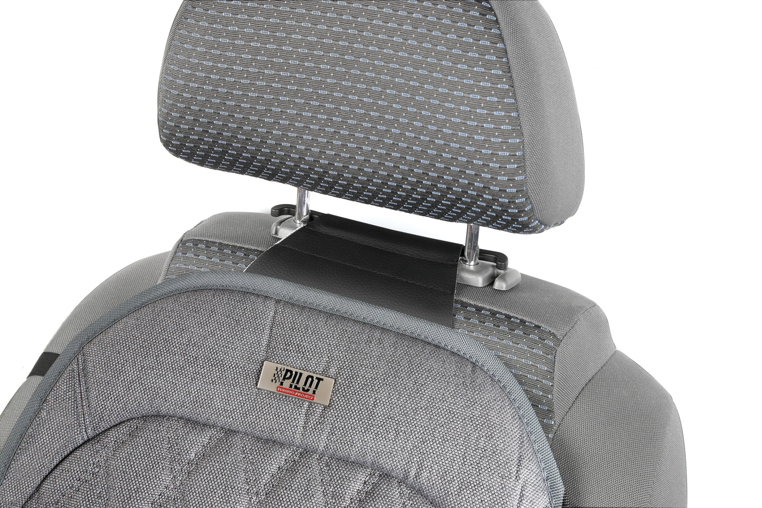 Venice, coppia coprisedili anteriori in fresco tessuto tekno-lino di poliestere - Grigio - immagine 4