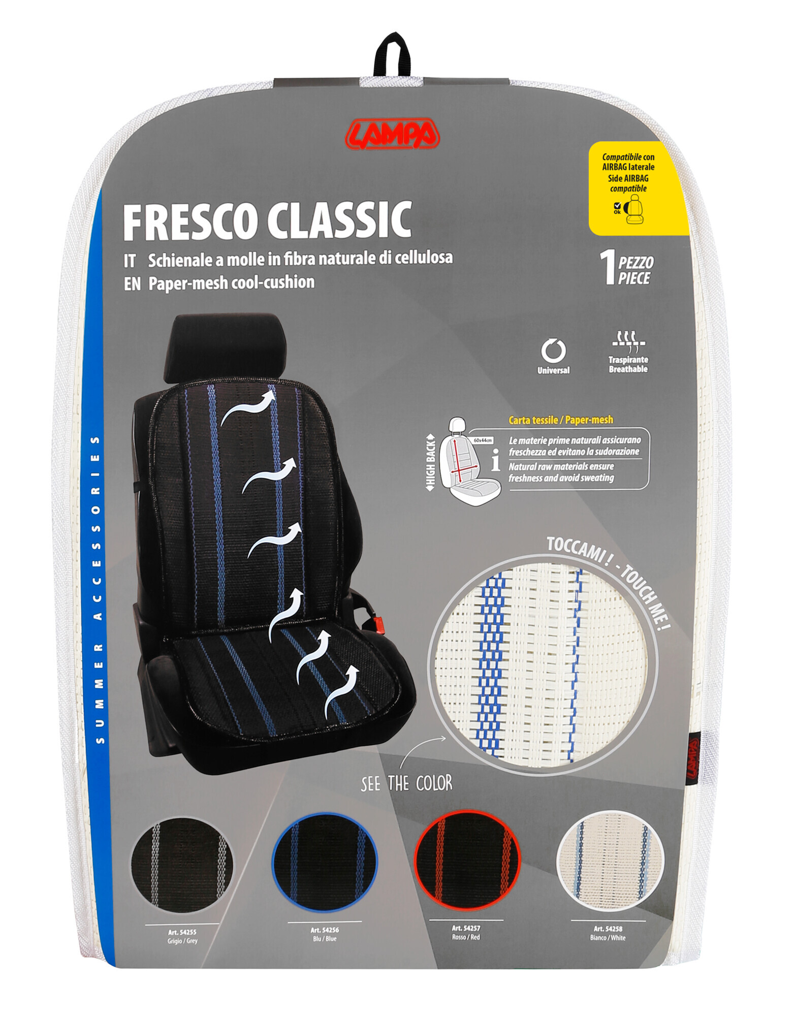 Fresco-Classic, schienale a molle in fibra naturale di cellulosa - Bianco - immagine 2