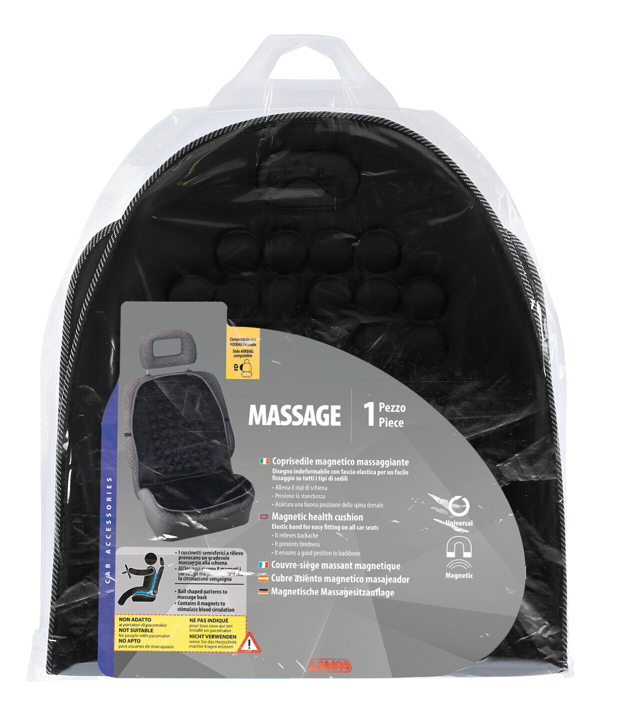 Massage, schienale magnetico massaggiante - Nero 2 Massage, schienale magnetico massaggiante - Nero - immagine 2