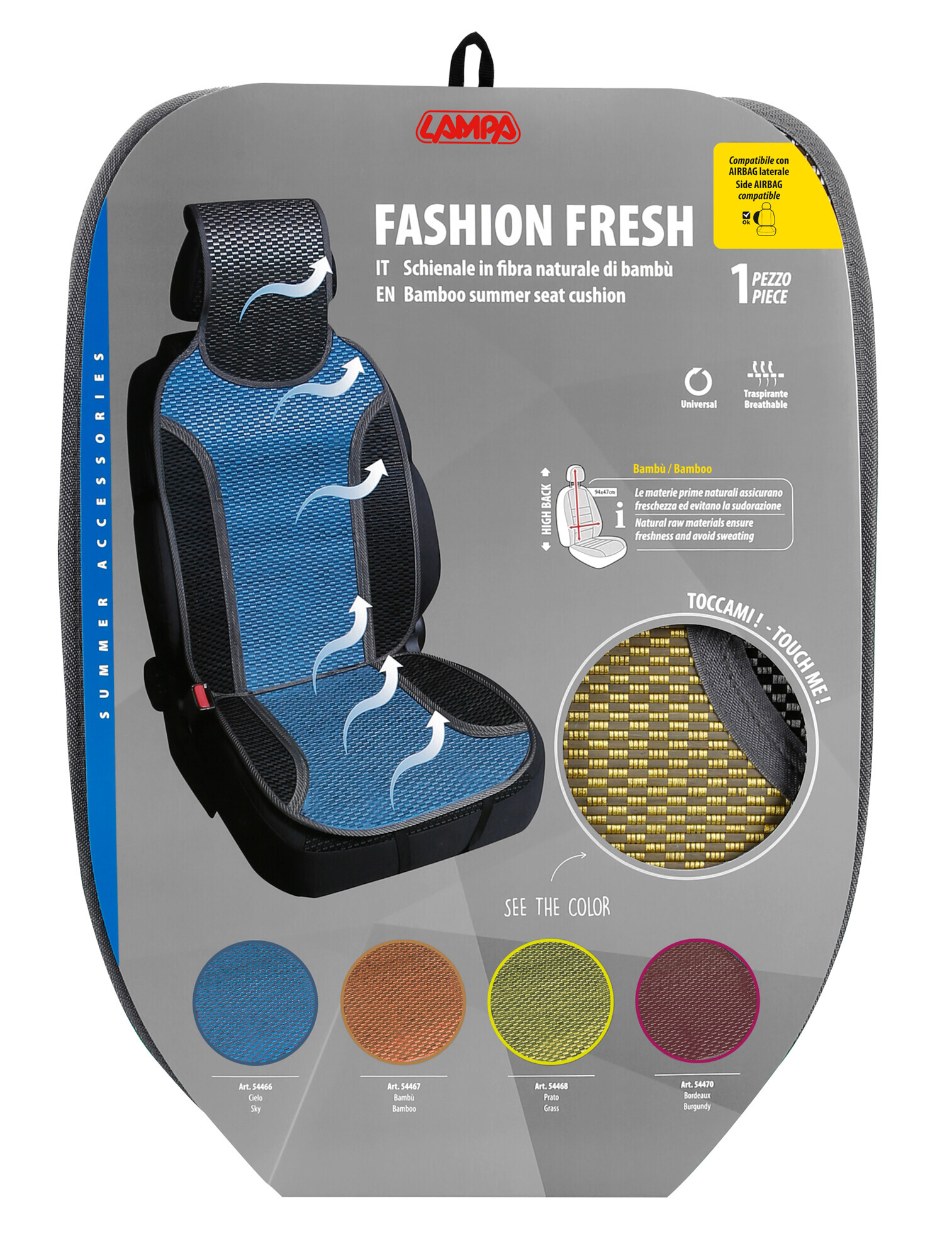 Fashion-Fresh, schienale estivo in fibra naturale di bambù - Prato 3 Fashion-Fresh, schienale estivo in fibra naturale di bambù - Prato - immagine 3