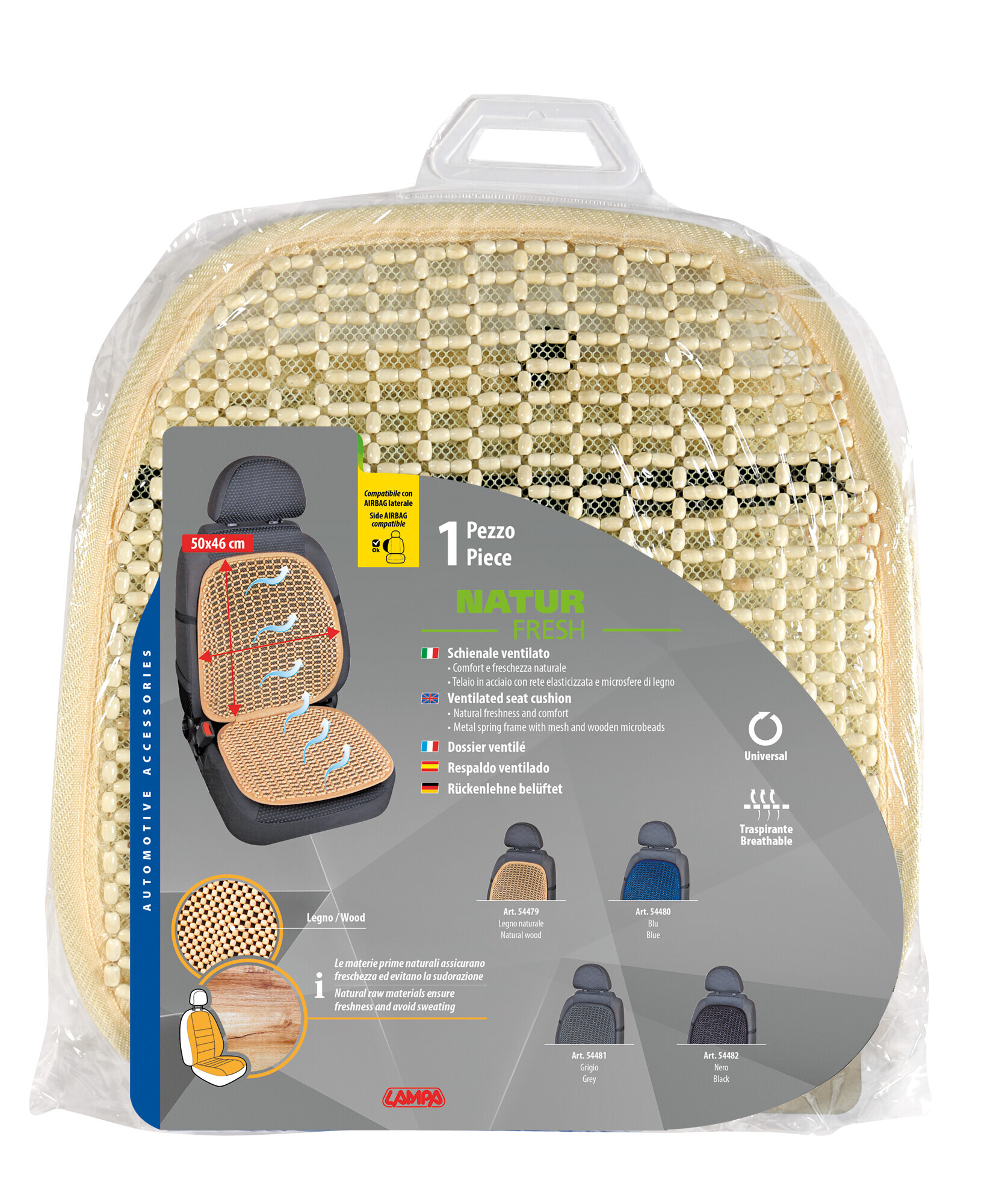 Natur-Fresh, schienale ventilato - Naturale 2 Natur-Fresh, schienale ventilato - Naturale - immagine 2