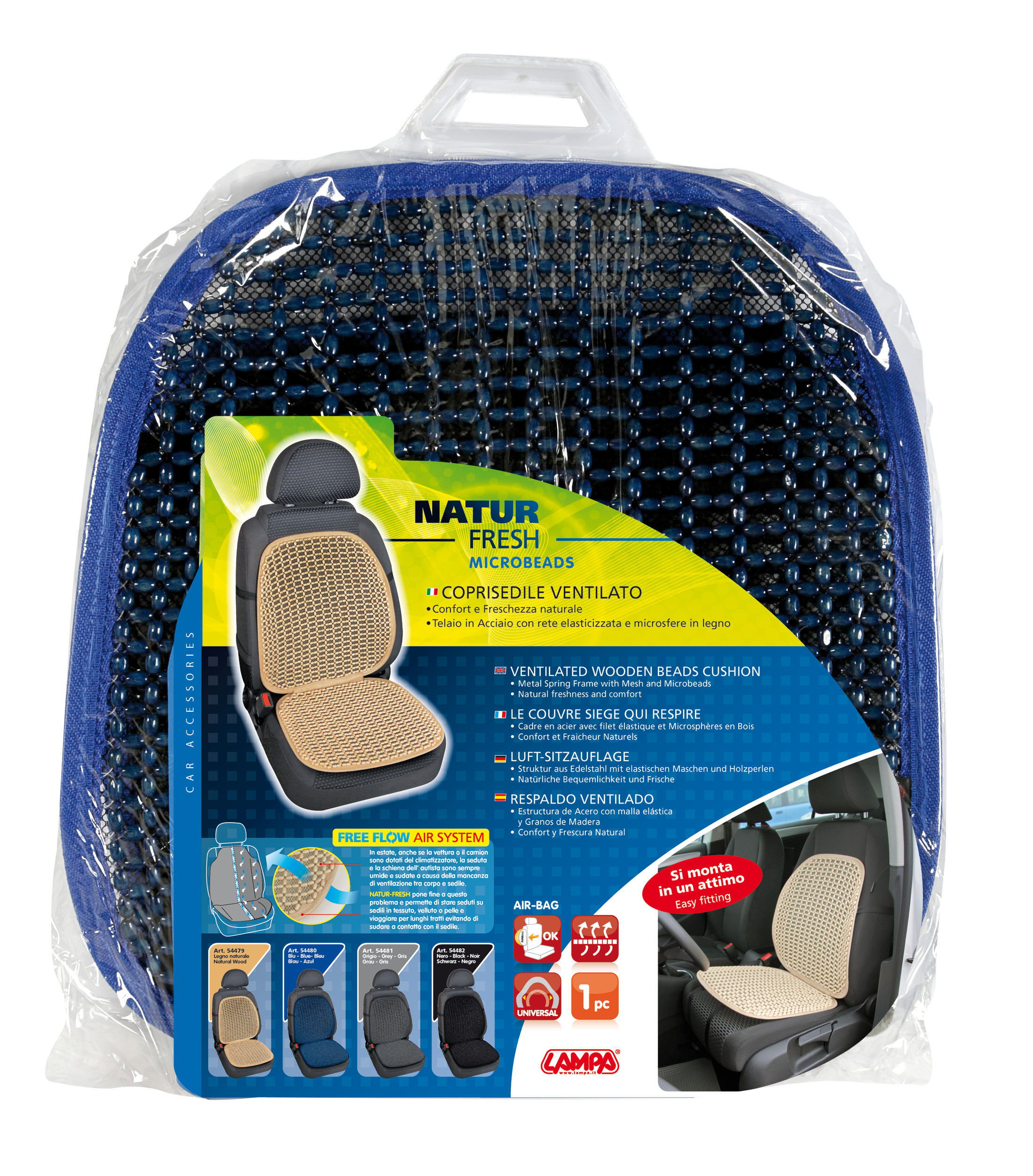 Natur-Fresh, schienale ventilato - Blu 2 Natur-Fresh, schienale ventilato - Blu - immagine 2