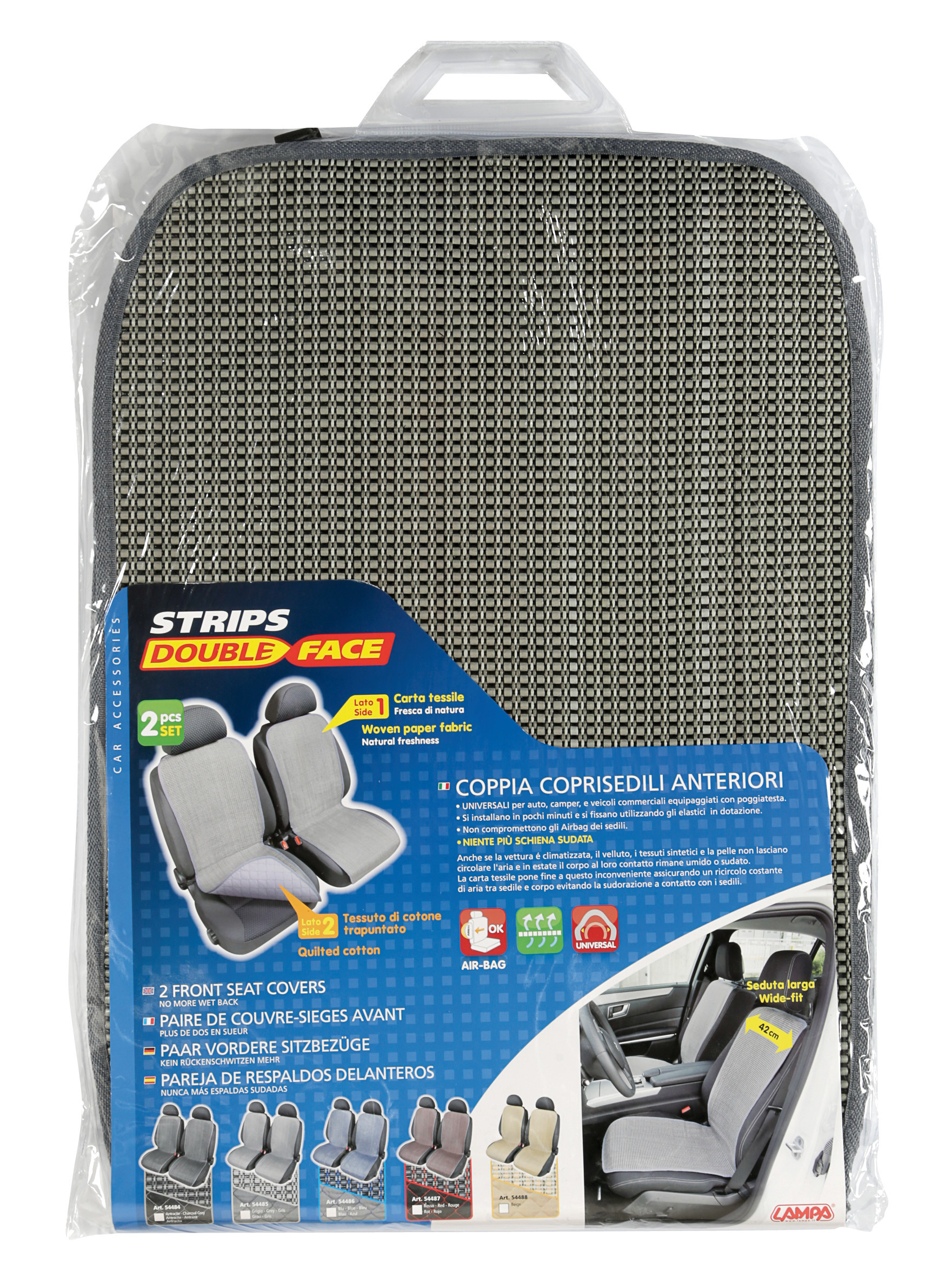 Strips, coppia schienali double-face - Grigio 5 Strips, coppia schienali double-face - Grigio - immagine 5