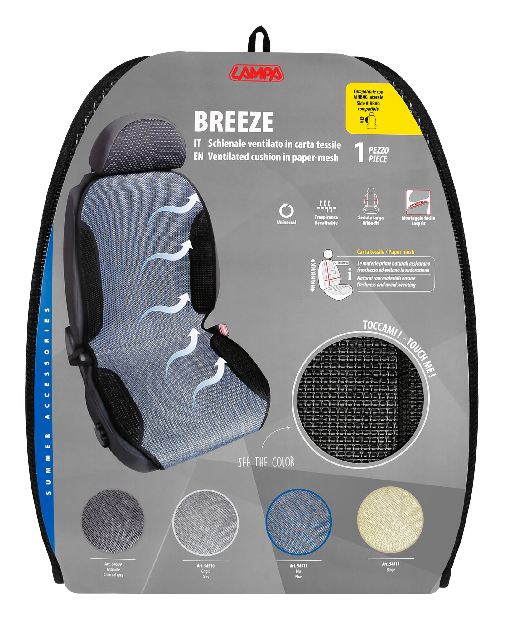 Breeze, schienale ventilato in carta tessile - Antracite - immagine 3