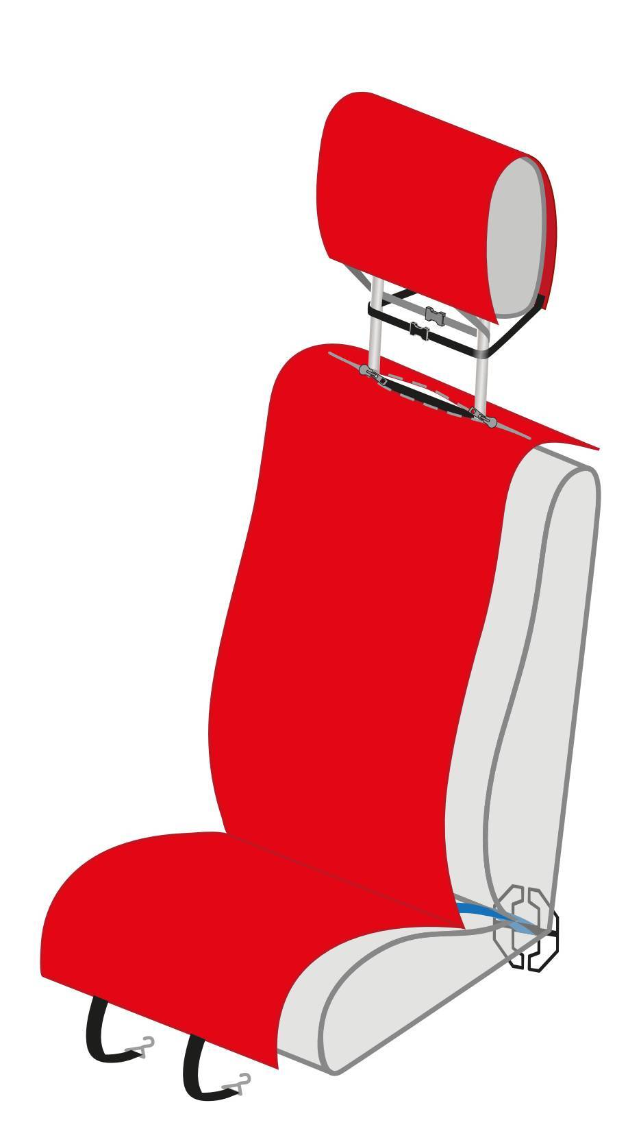 Cover-Tech Fabric, coppia coprisedili anteriori in tessuto tecnico - Azzurro/Beige 4 Cover-Tech Fabric, coppia coprisedili anteriori in tessuto tecnico - Azzurro/Beige - immagine 4