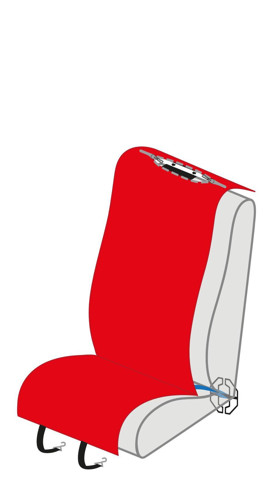 Cover-Tech Fabric, coppia coprisedili anteriori in tessuto tecnico - Azzurro/Beige 5 Cover-Tech Fabric, coppia coprisedili anteriori in tessuto tecnico - Azzurro/Beige - immagine 5