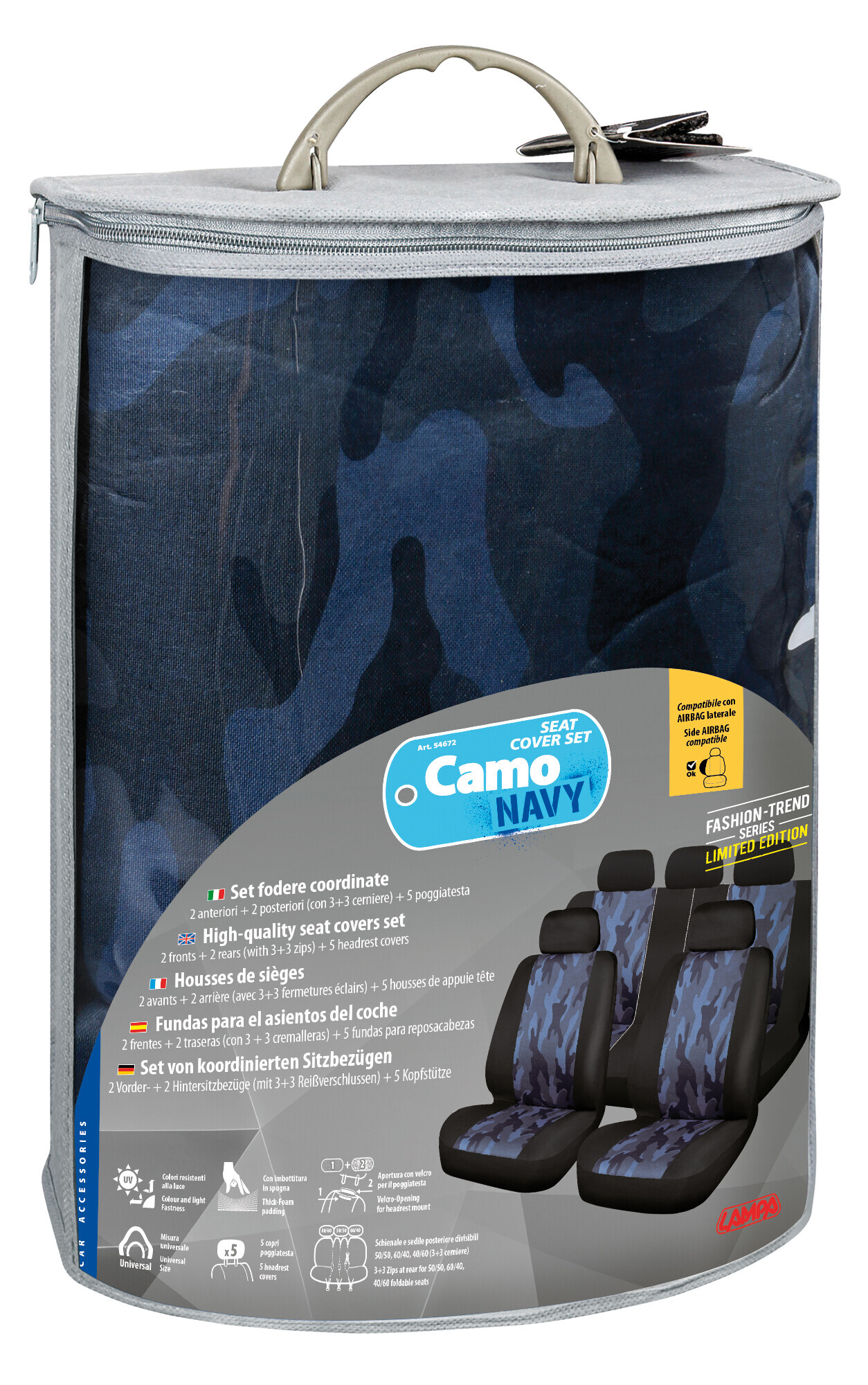 Camo Navy, set fodere coordinate - immagine 3